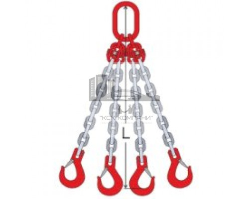 Строп цепной 4СЦ [г/п 4,25т/1000мм] четырехветвевой